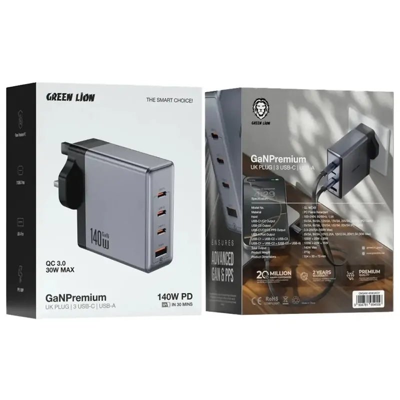Green Lion GaNPremium 140W Wall Charger