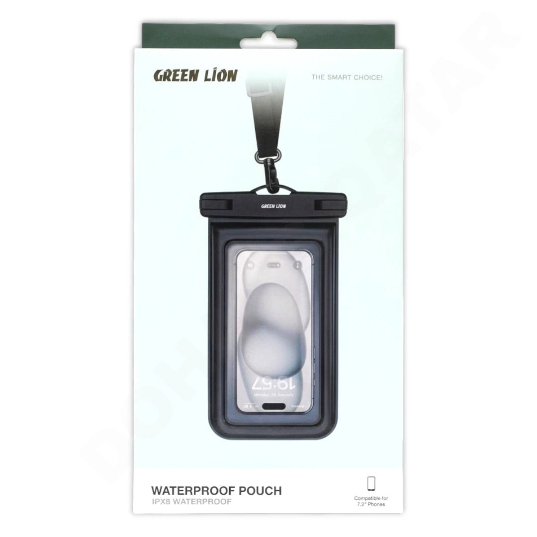 Green Lion IPX8 Waterproof Phone Pouch | Universal Up to 7.2" | Beach & Swimming Protection - Dohans Essentials - qatar