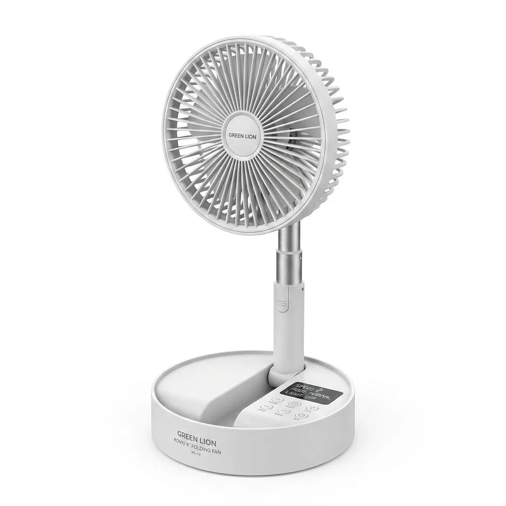 Green Lion PF-19 Portable Fan with 7200mAh Battery, 4 Speed Levels & USB-C Charging - Dohans Essentials - qatar