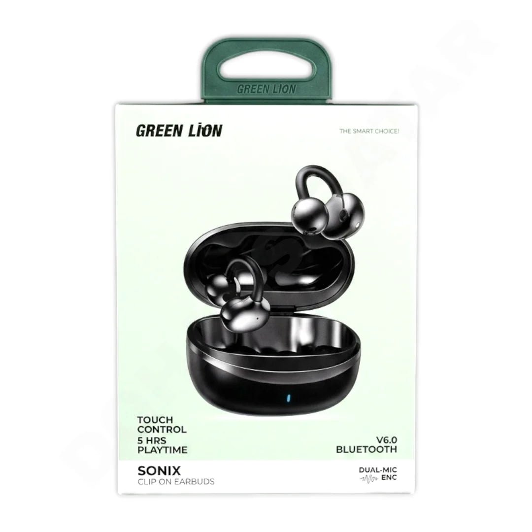 Green Lion Sonix Wireless Earbuds IPX5 Bluetooth 5.3 with 300mAh Case & Type-C Charging - Dohans Essentials - qatar