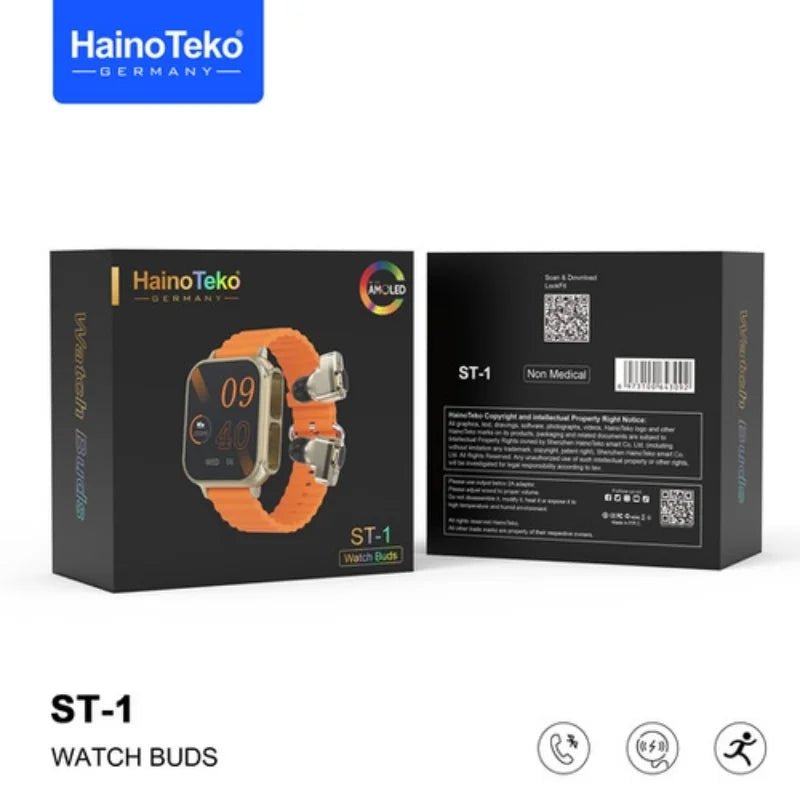 HainoTeko ST-1 Smartwatch with Earbuds