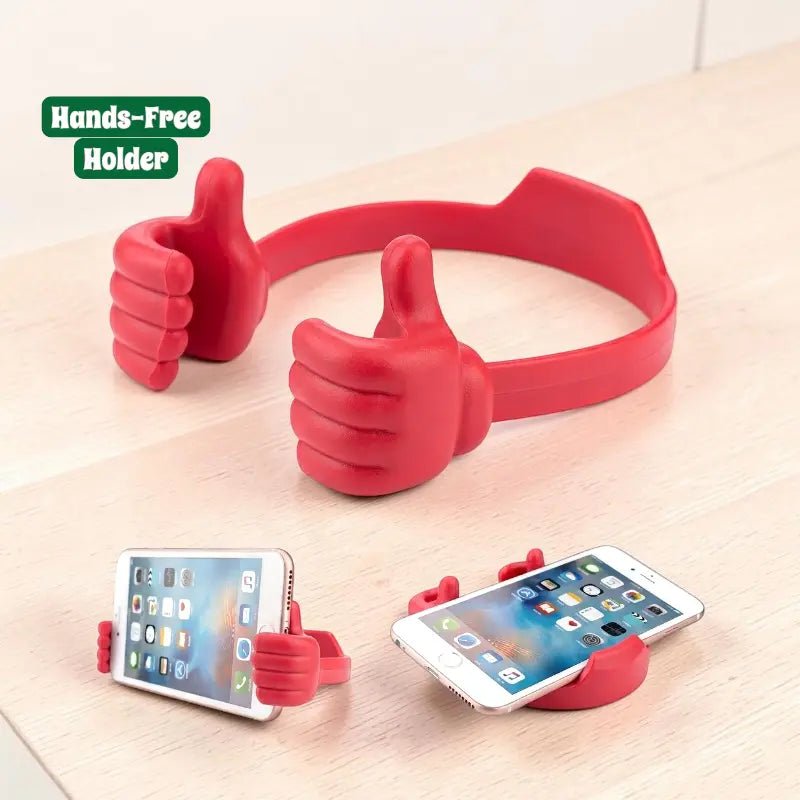 Hands - Free Universal Mobile Holder for Bedside Desktop and Office - Dohans Essentials - Red - qatar