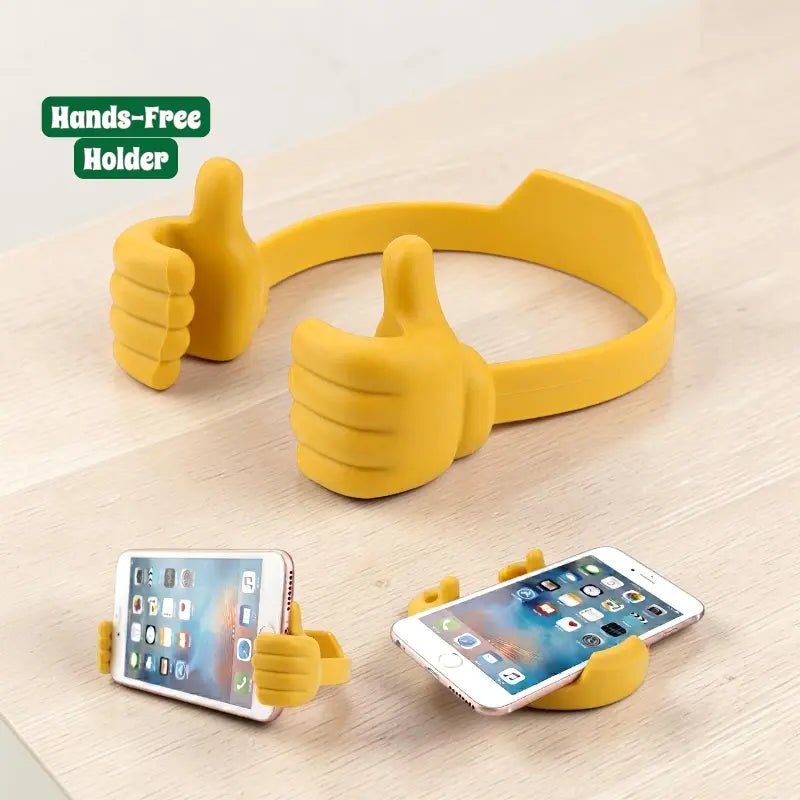 Hands - Free Universal Mobile Holder for Bedside Desktop and Office - Dohans Essentials - Yellow - qatar