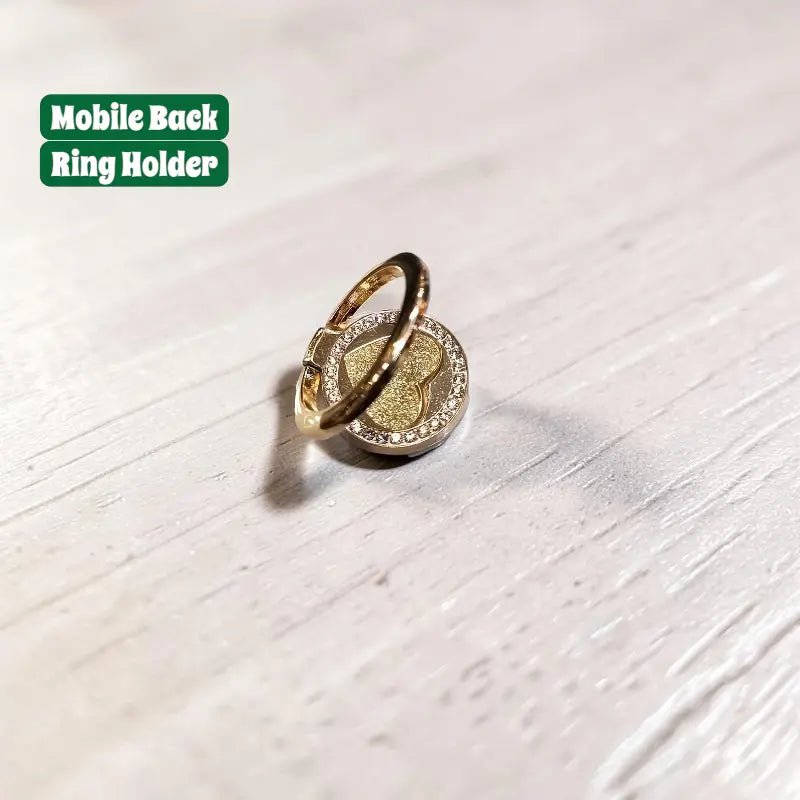 Heart Shape Mobile Ring Holder - Dohans Essentials - Gold - qatar