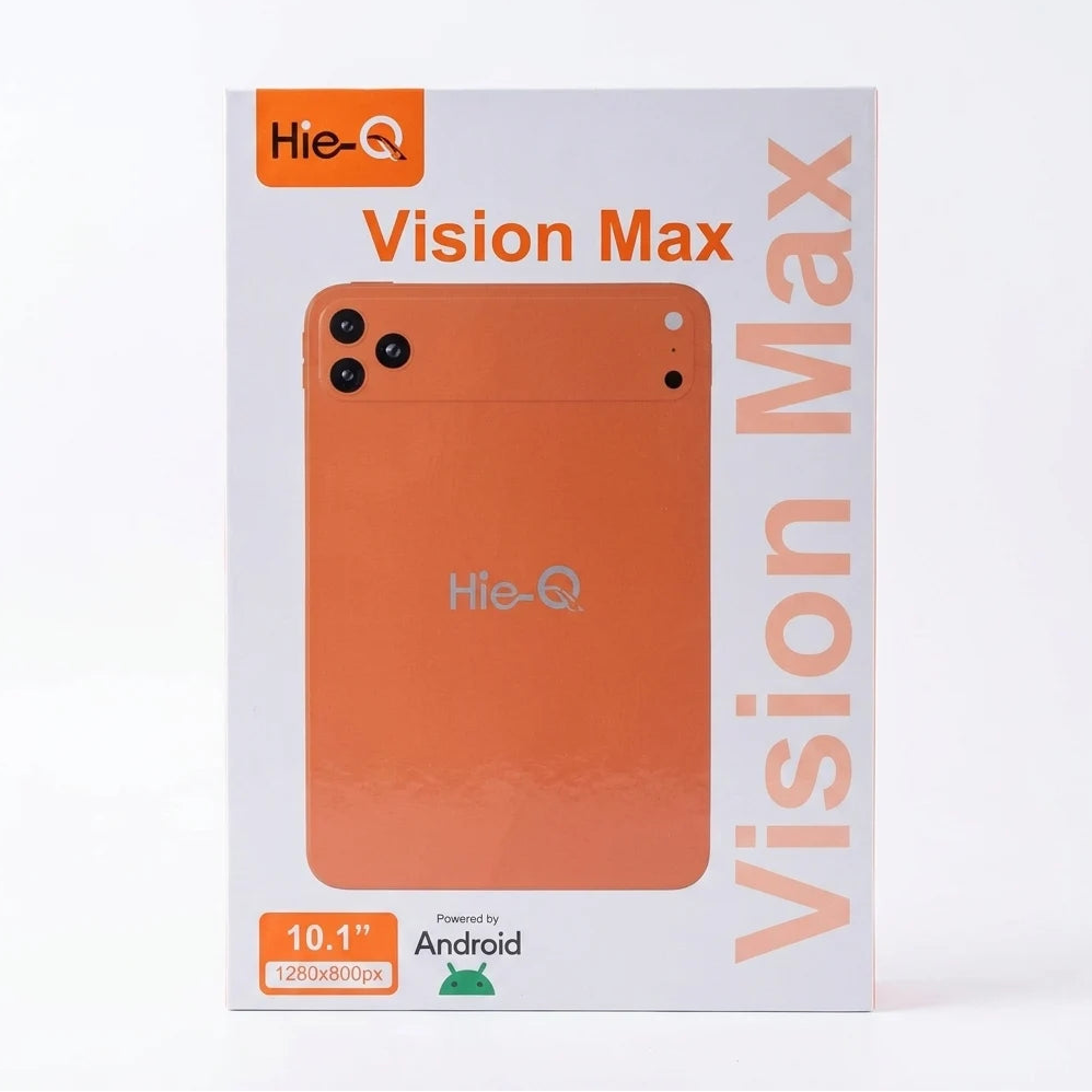 Hie-Q Vision Max 10.1" Tablet 8GB RAM 512GB Android 15 4G with Keyboard, Case & Screen Protector