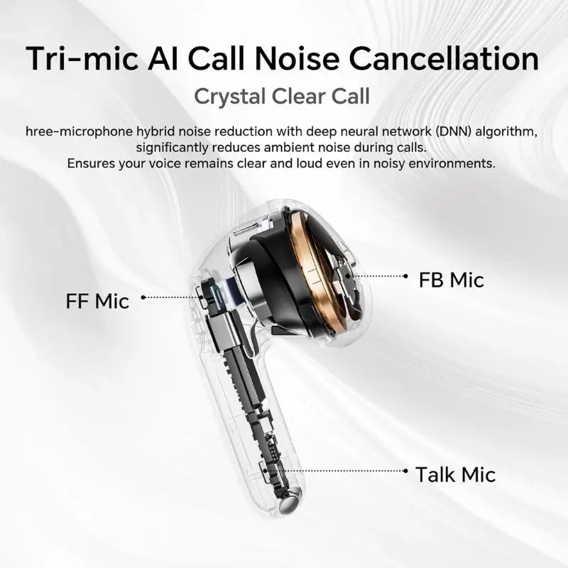 HONOR CHOICE Earbuds S7 White ANC 2.0 Hi-Res Audio 36H Battery Bluetooth 5.3