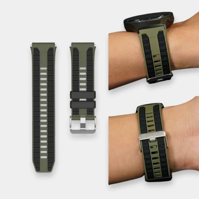 Huawei Watch GT 5/6 Pro & GT2 22mm Two-Color Silicone Woven Watch Band - Dohans Essentials - qatar