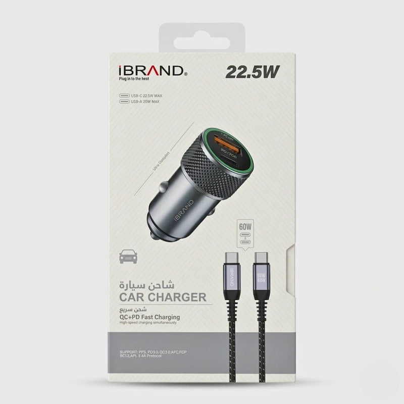 IBrand 22.5W Type-C To Type-C Car Charger