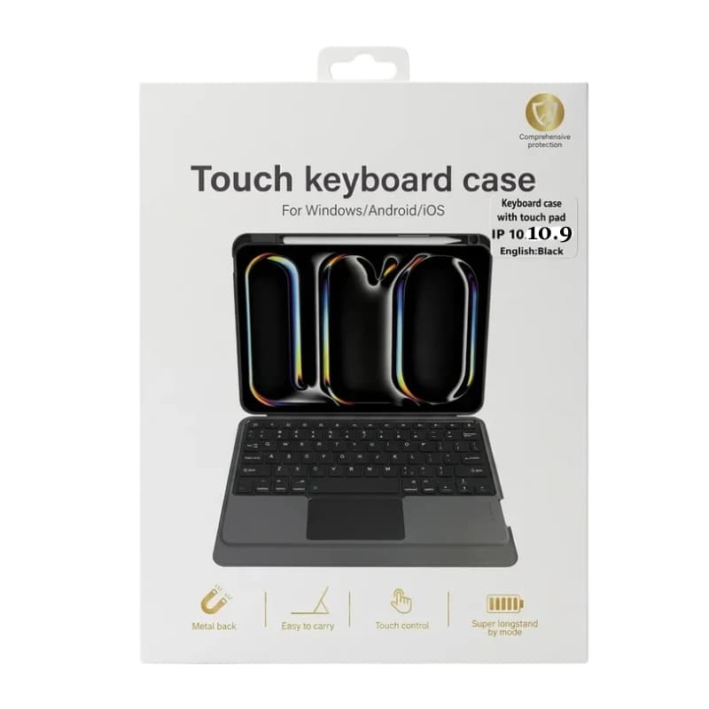 iPad 10th Gen 10.9 / iPad 11th Gen 11 inch (2025) Bluetooth TouchPad Keyboard - Dohans Essentials - qatar