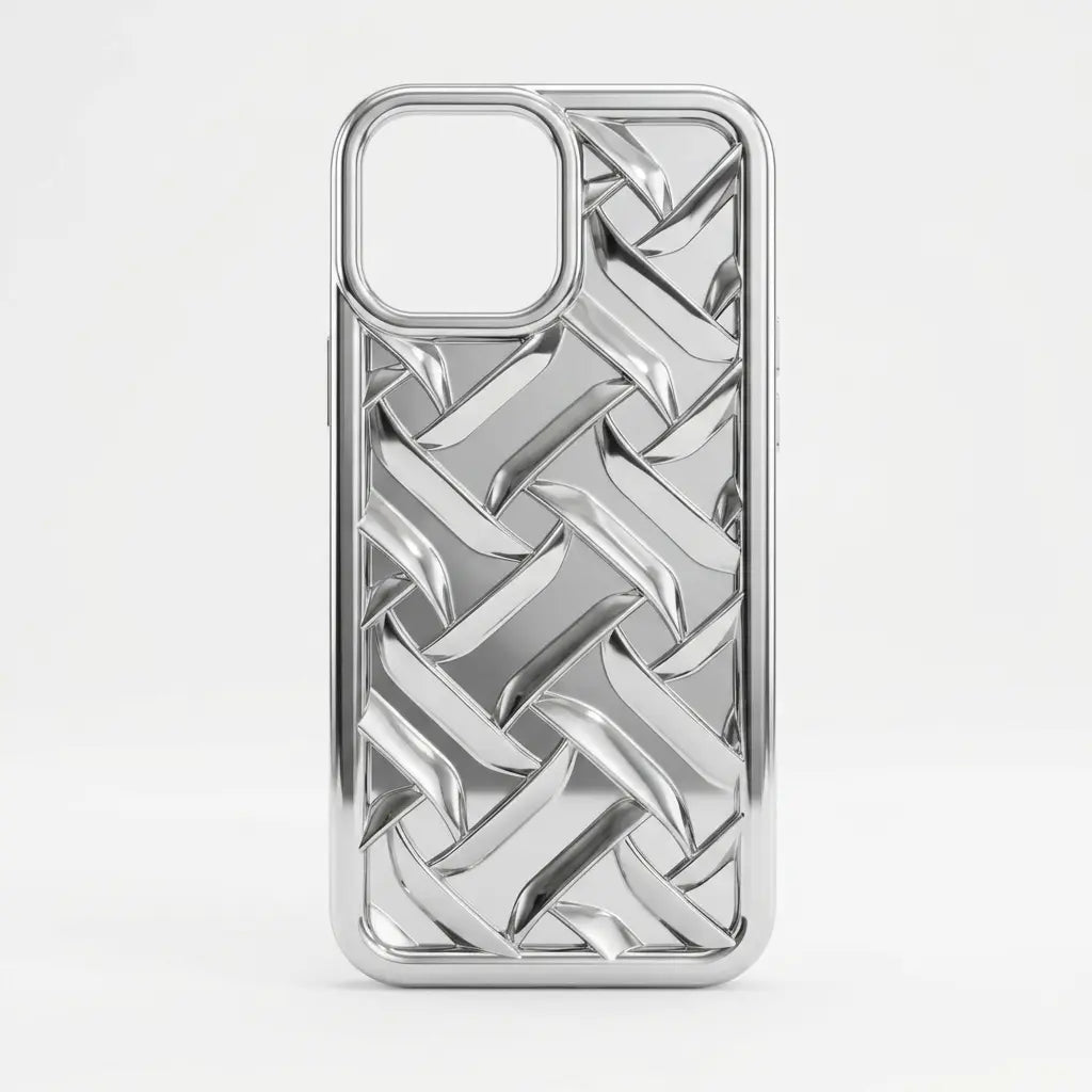 iPhone 13 Pro Max Woven Pattern Mirror Case - Dohans Essentials - Color 1 - qatar