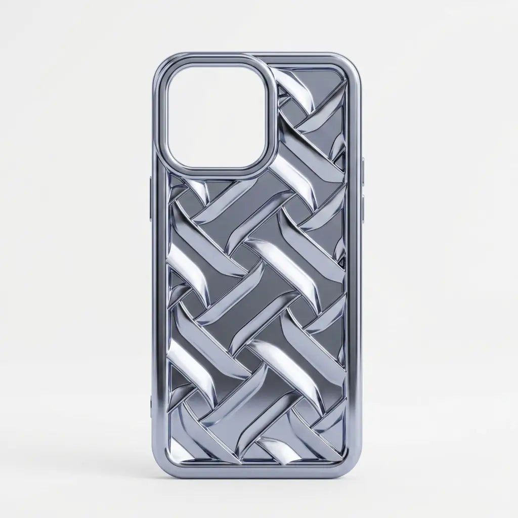 iPhone 14 Pro Max Woven Pattern Mirror Case - Dohans Essentials - Color 2 - qatar