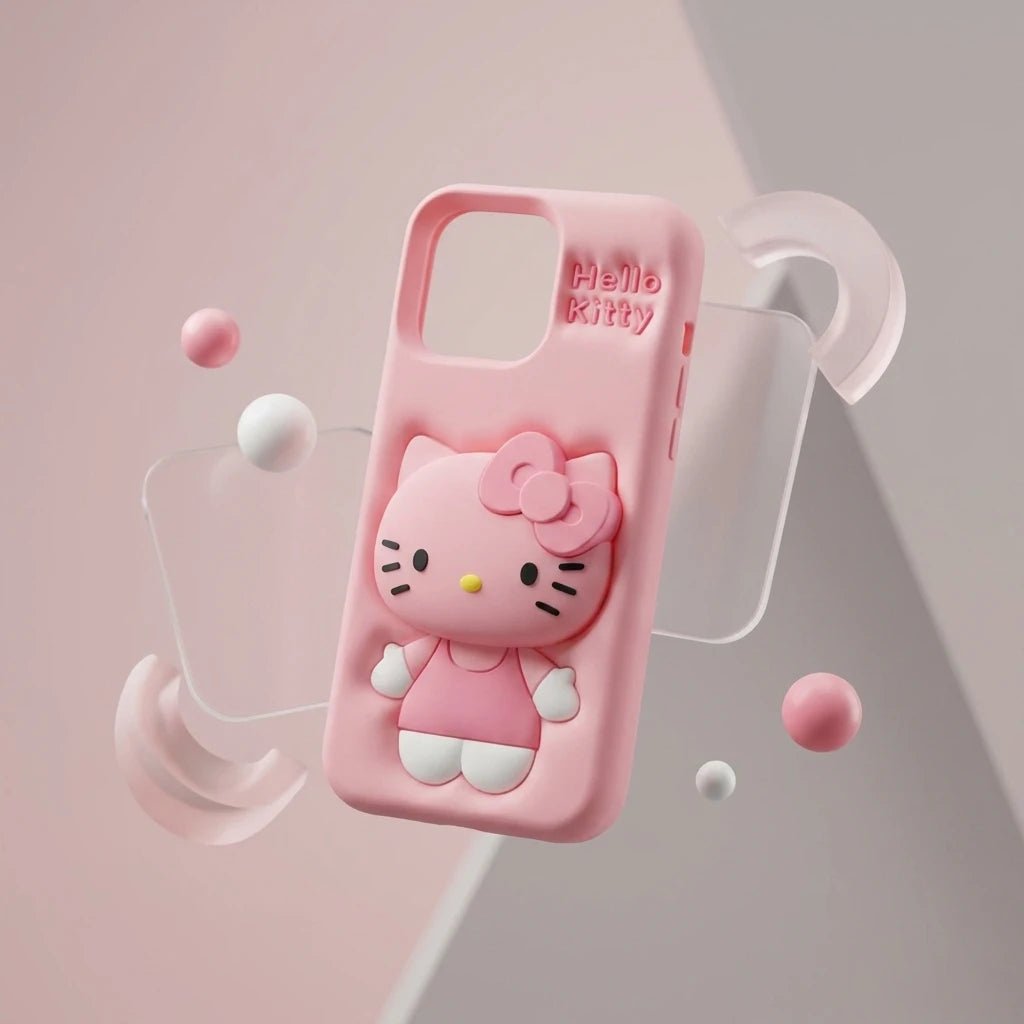 iPhone 16 Pro Max Hello Kitty Silicone Case - Dohans Essentials - qatar