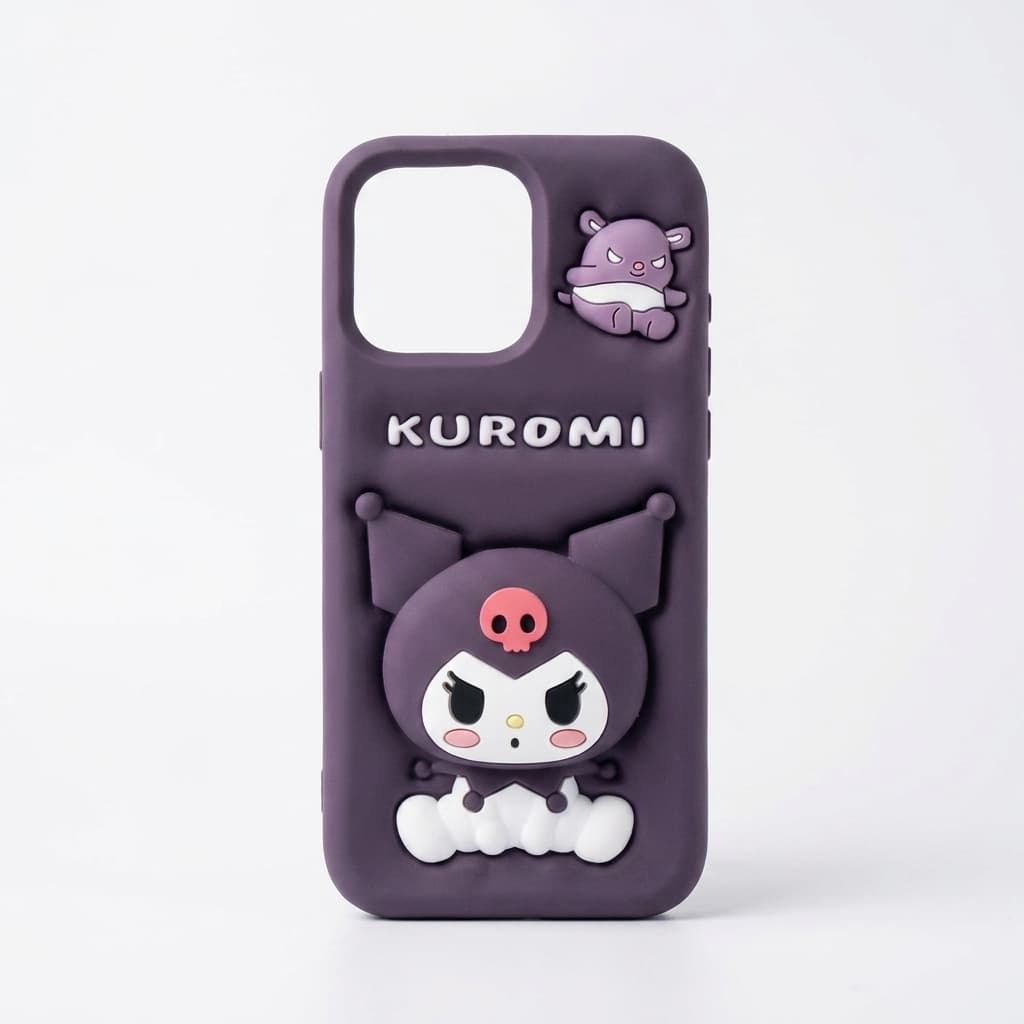 iPhone 16 Pro Max Kuromi Silicone Case Cover - Dohans Essentials - qatar