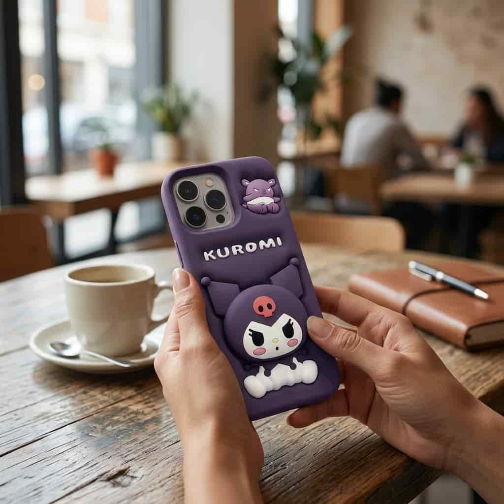 iPhone 16 Pro Max Kuromi Silicone Case Cover - Dohans Essentials - qatar