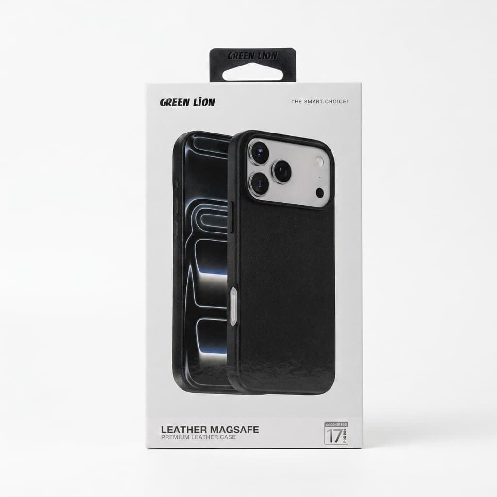 iPhone 17 Pro Max Leather MagSafe Case - Dohans Essentials - Black - qatar