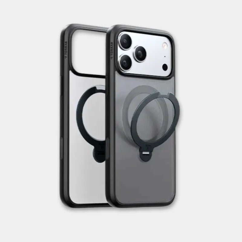 iPhone 17 Pro Max Torras Ostand Spin Cover & Case - Black - Dohans Essentials - qatar