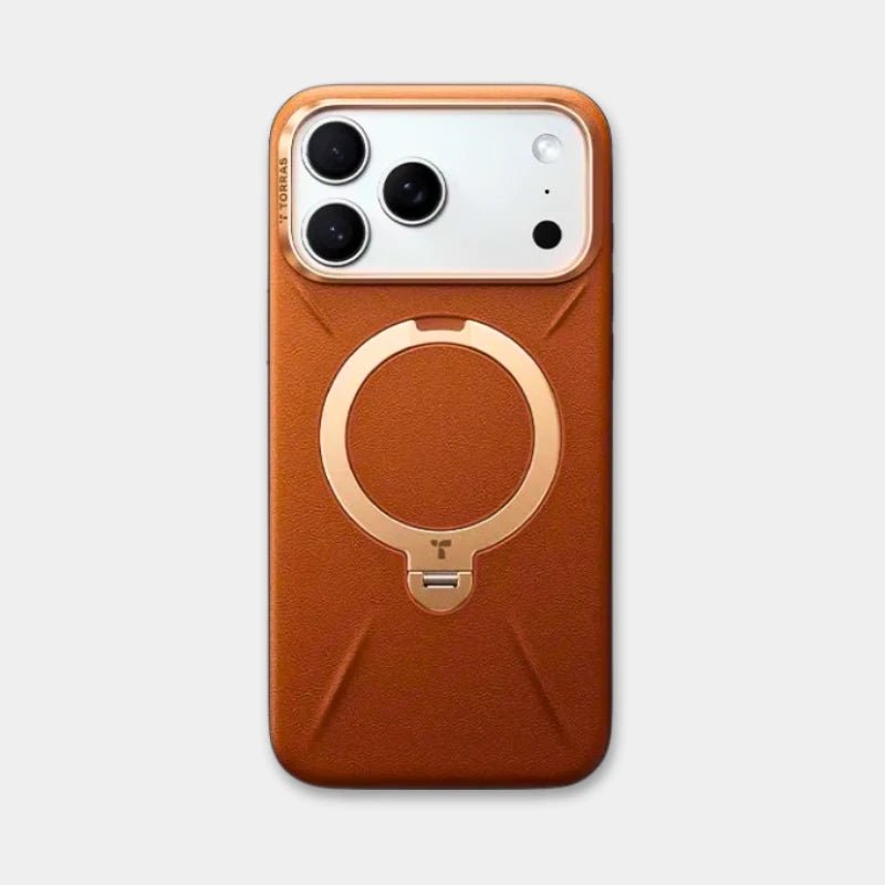 iPhone 17 Pro Max Torras QPro Leather Cover & Case - Amber Brown - Dohans Essentials - qatar