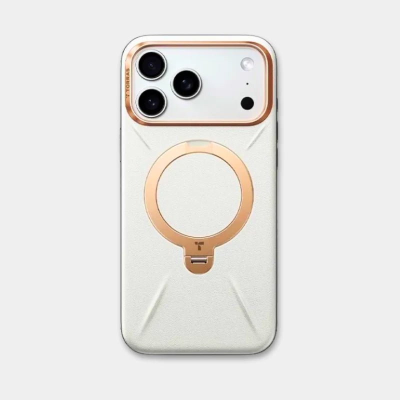 iPhone 17 Pro Max Torras QPro Leather Cover & Case - Pearl Grey - Dohans Essentials - qatar