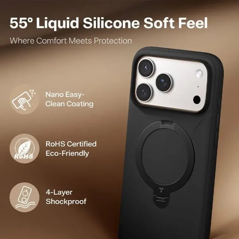 iPhone 17 Pro Max Torras QPro Silicone Cover & Case - Obsidian Black - Dohans Essentials - qatar