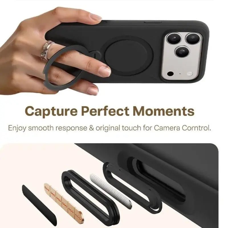 iPhone 17 Pro Max Torras QPro Silicone Cover & Case - Obsidian Black - Dohans Essentials - qatar