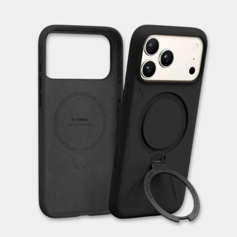iPhone 17 Pro Max Torras QPro Silicone Cover & Case - Obsidian Black - Dohans Essentials - qatar