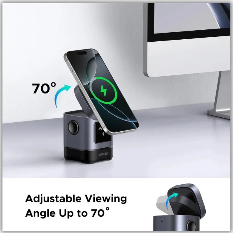 Ugreen Uno Qi2 2-in-1 Wireless Charging Station | W709
