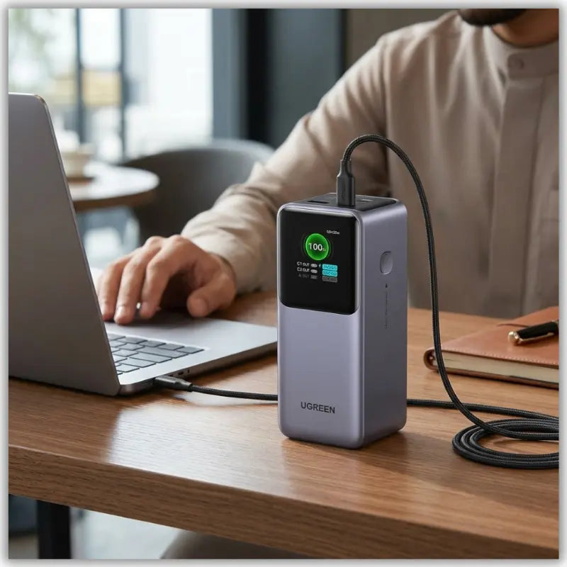 Ugreen Nexode 130W Power Bank 20000mAh Smart Digital Display | USB-Ax1USB-Cx2 | Model-PB721 | Flight Approved