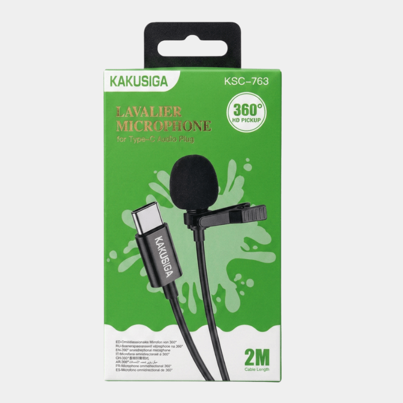 Kakusiga Lavalier Type-C Microphone 2M - Dohans Essentials - qatar