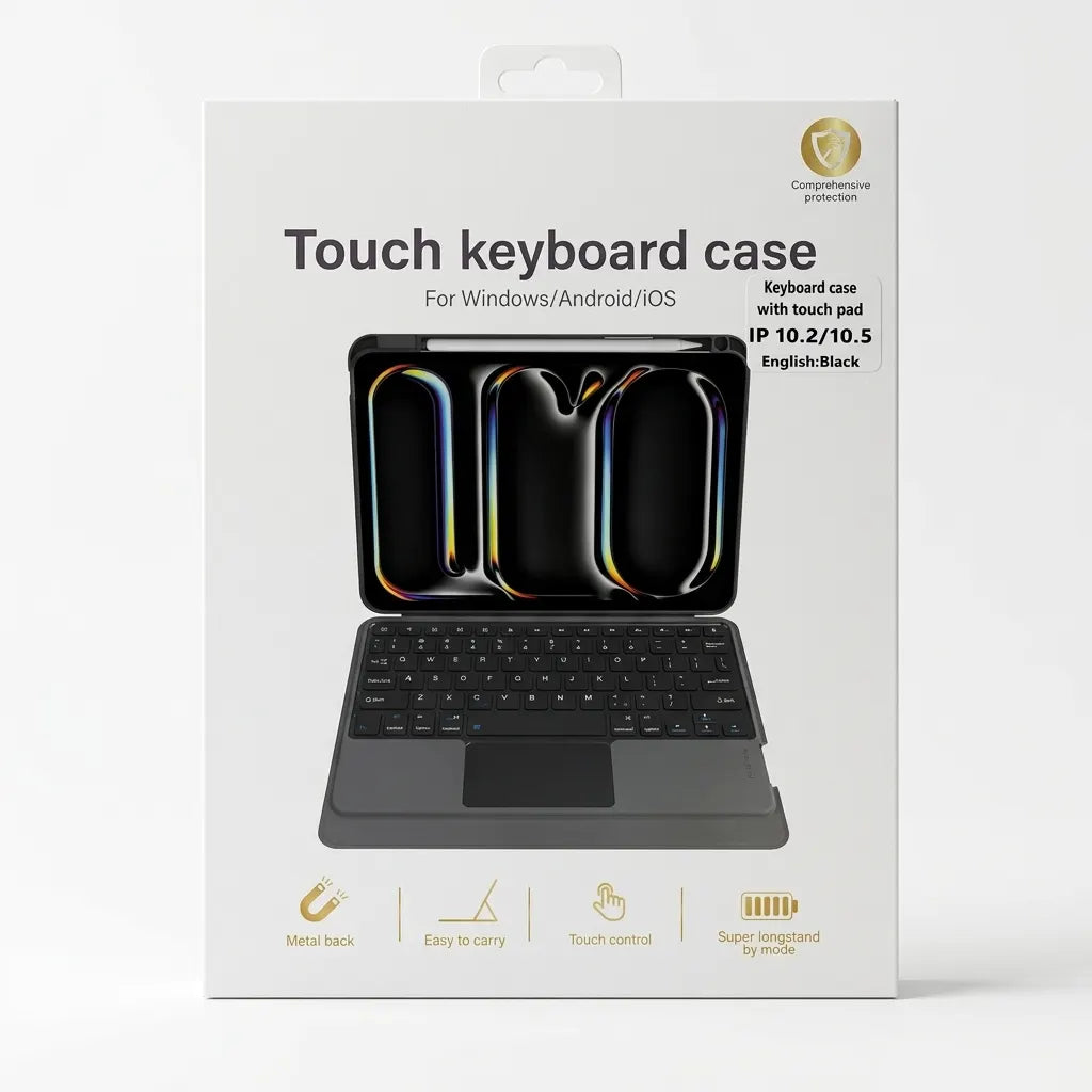 iPad 10.2 7th 8th 9th Generation Touch Keyboard Cover & Case