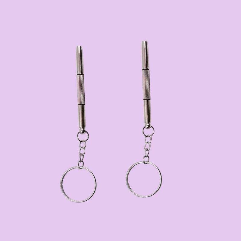 Keyring 2-in-1 Screwdriver Tool Set | Eyeglass & Watch Repair Kit with Keychain (2pcs) - Dohans Essentials - qatar