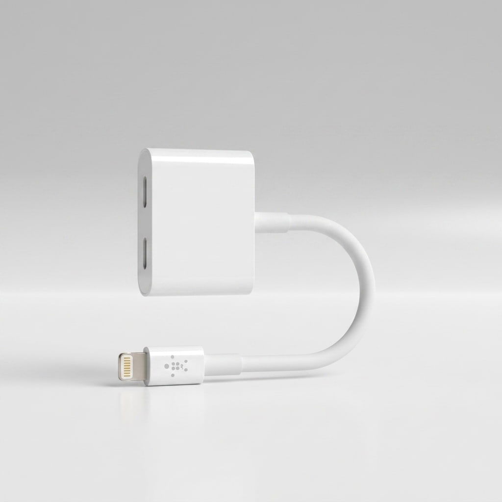 Belkin Lightning to Dual USB-C Adapter(Lightning Audio+Charging ROckstar)