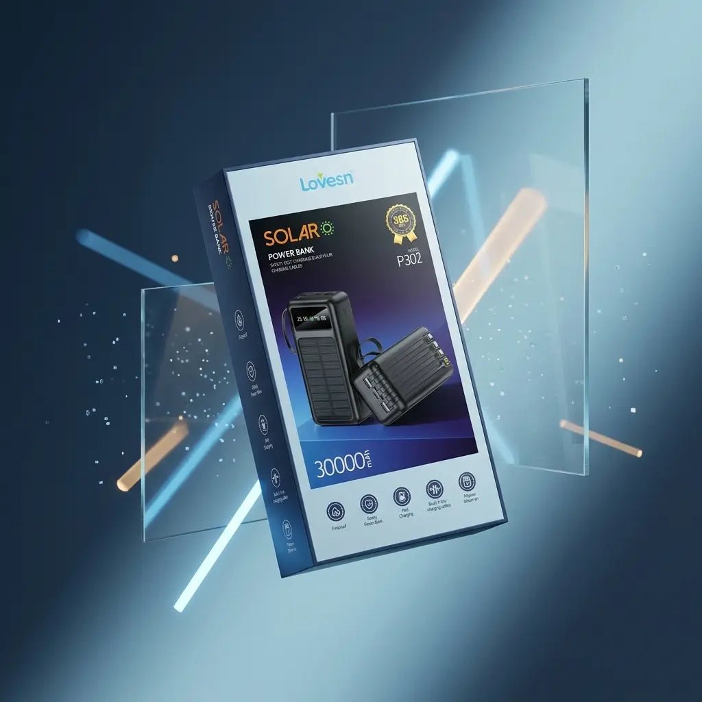 Lovesn 30000mAh Solar Power Bank - Dohans Essentials - qatar