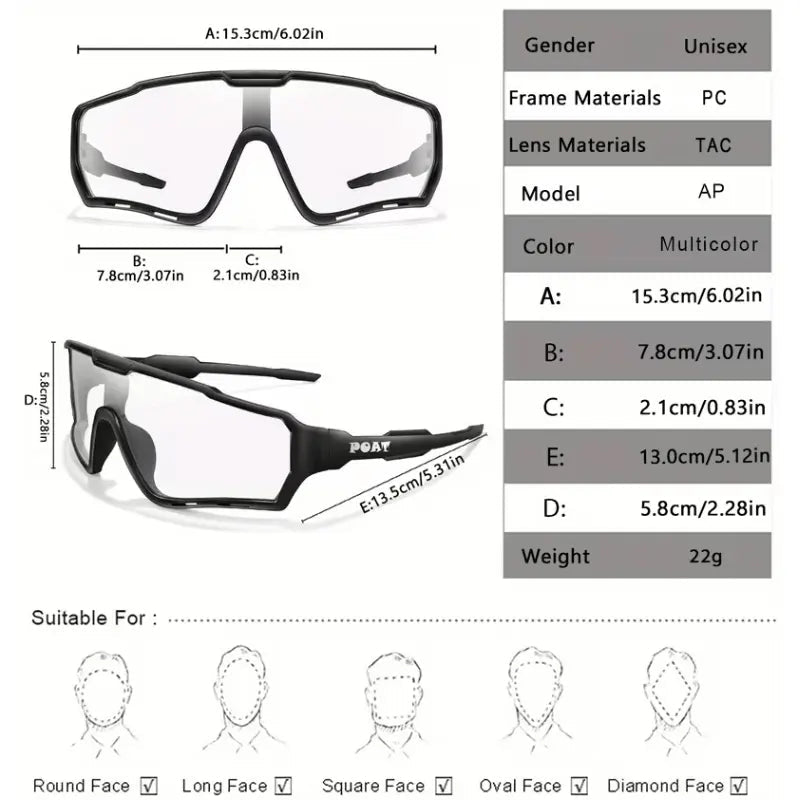 Men's & Women's Photochromic Cycling Sunglasses | Outdoor Sports Eyewear - Dohans Essentials - qatar