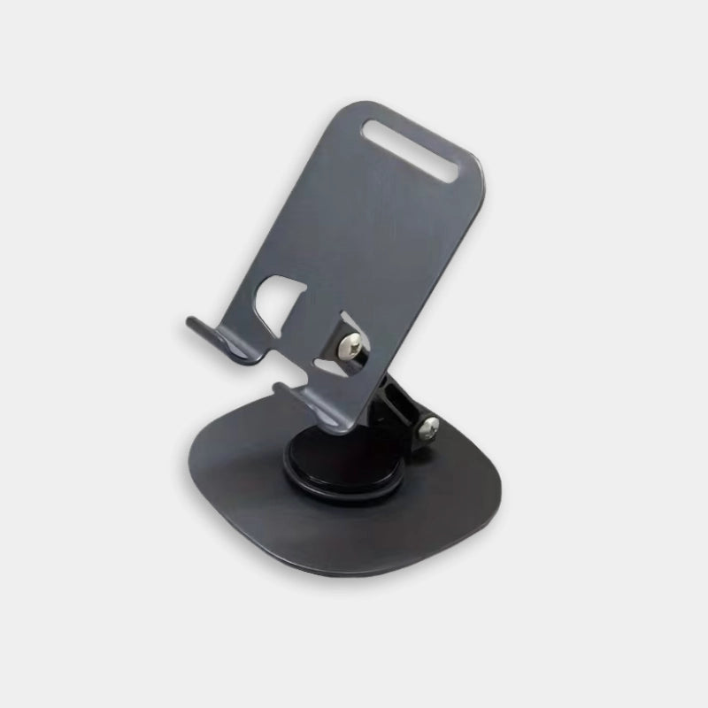 Aluminum Alloy Mobile Phone Stand 360° Rotating 2-Stage Adjustable Foldable Desk Mount