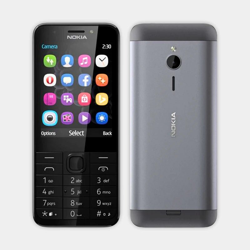 Nokia 230 RM - 1172 Dual SIM Feature Phone – Dark Silver - Dohans Mobile & Tab Accessories - qatar
