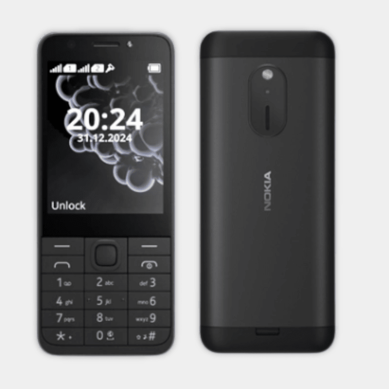 Nokia 230 TA - 1609 Dual SIM Feature Phone – GCC Black - Dohans Mobile & Tab Accessories - qatar