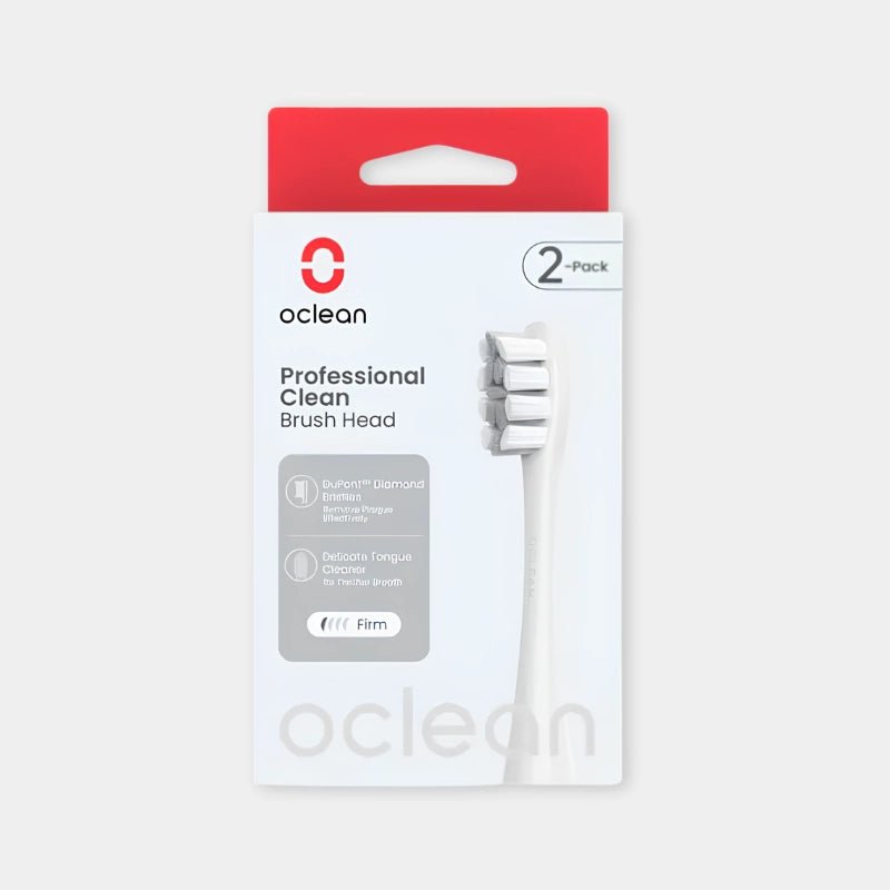 Oclean Professional Clean P1C10 Brush Head 2-Pack - Grey | C04000273 - Dohans Essentials - qatar