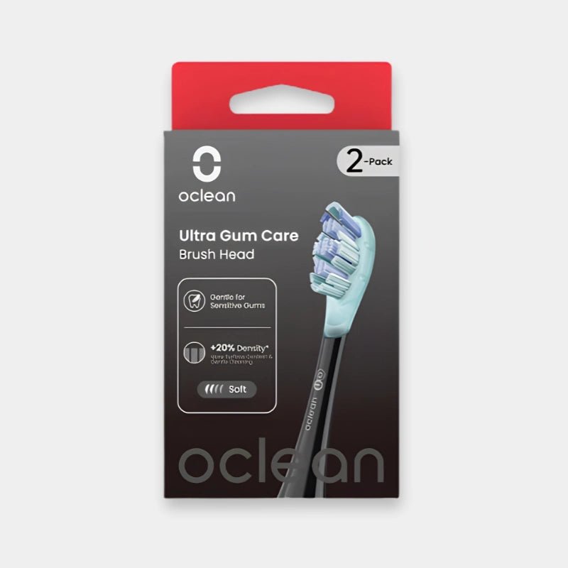 Oclean Ultra Gum Care UG02 Brush Head 2-Pack - Black | C04000256 - Dohans Essentials - qatar