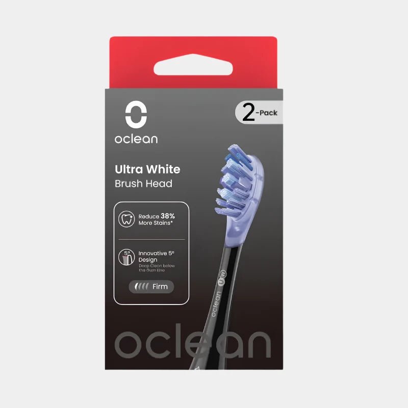 Oclean Ultra White UW02 Brush Head 2-Pack - Black | C04000255 - Dohans Essentials - qatar