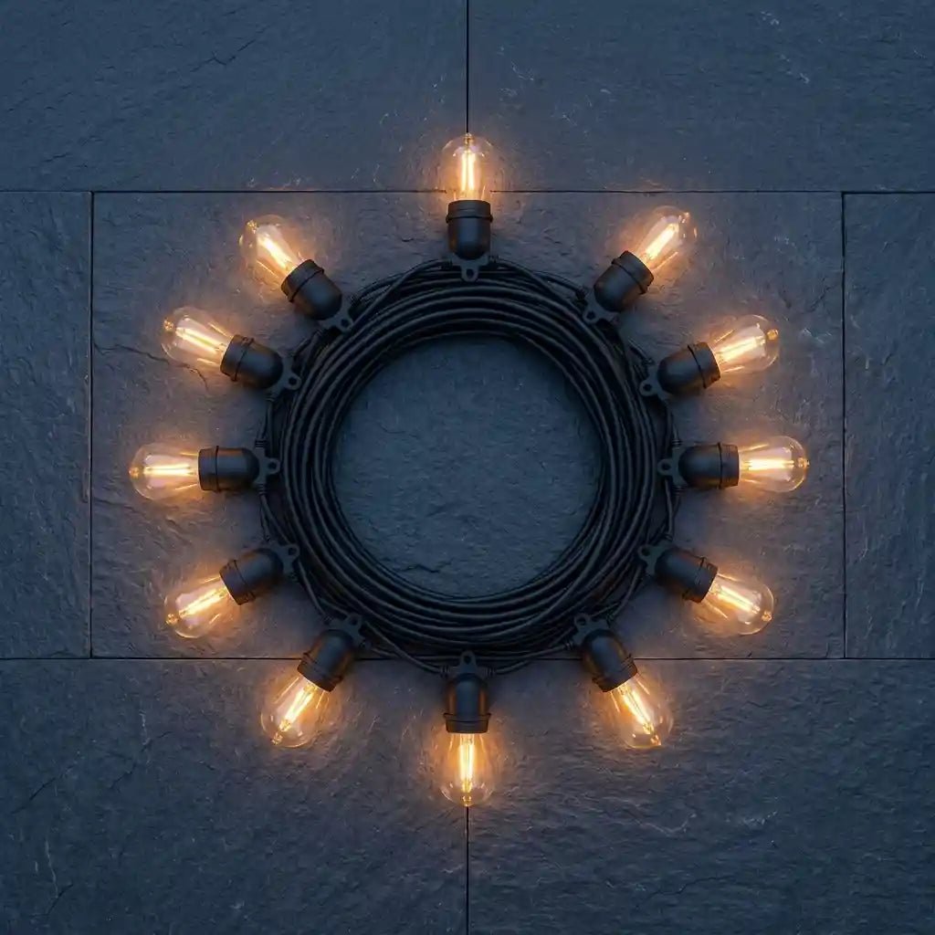 Outdoor LED String Light 10 Bulbs IP65 Waterproof with Multiple Connections Support - Dohans Essentials - qatar