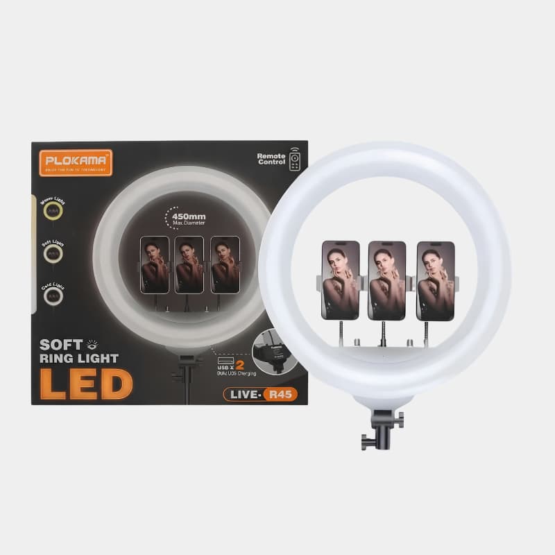 Plokama Live-R45 LED Ring Light With Remote Control - Dohans Essentials - qatar