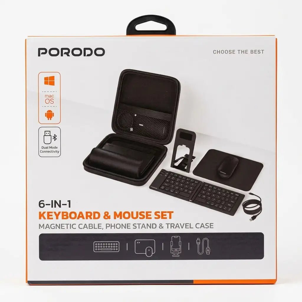 Porodo 6 in 1 Keyboard & Mouse Set - Dohans Essentials - qatar