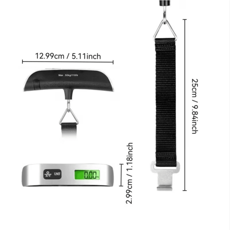 Portable Luggage Scale 50kg with LCD Backlight Display - Dohans Essentials - qatar