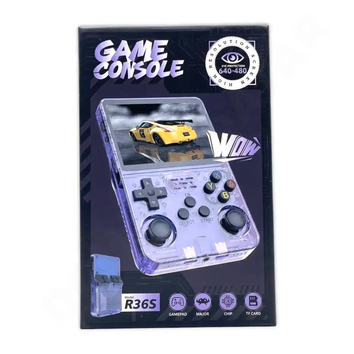 R36S Handheld Game Console | Quad-Core 64-Bit | 1GB DDR3L | 3.5" Display | 3000mAh | 14H Battery - Dohans Essentials - qatar