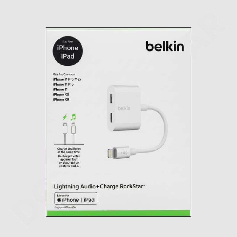 Belkin Lightning to Dual USB-C Adapter(Lightning Audio+Charging ROckstar)