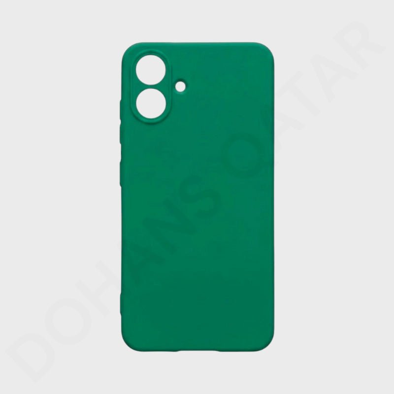 Black phone case with camera cutout on a white background