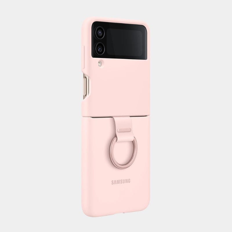 Samsung Galaxy Z Flip4 Silicone Ring Cover & Case (EF-PF721TPEGWW) Pink - Dohans Essentials - qatar