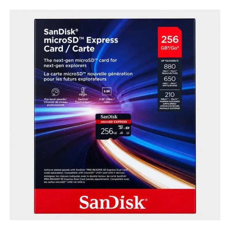 SanDisk 256GB Express Memory Card upto 880 MB/s | SDSQXFN-256G-GN4NN - Dohans Essentials - qatar