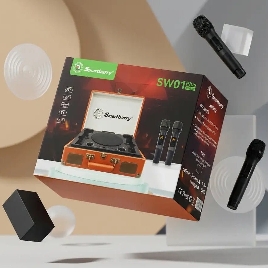 Smartbarry SW01 Plus Portable Karaoke Speaker with Bluetooth, USB & AUX - Dohans Essentials - qatar