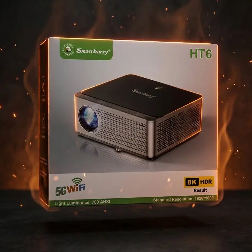 Smartberry HT6 Projector | Full HD 1920×1080p | 700 ANSI Lumens | 5G WiFi | Screen Mirroring - Dohans Essentials - qatar